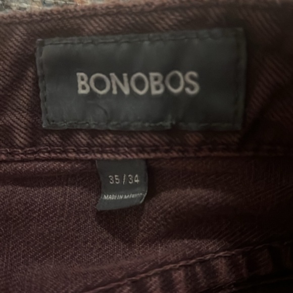 Bonobos Jeans Men's 35x34 Purple Travel Straight Made in USA - Picture 2 of 4